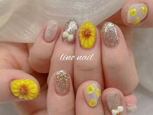 リノネイル(Lino Nail)/ひまわりネイル