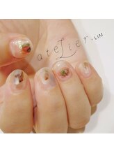 アトリエ プラス リム(atelier +LIM)/キラッと秋色ニュアンスネイル