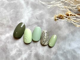 シンプル　マットネイル　冬