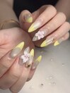 夏フラワーネイル
