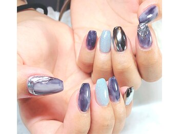 爪ソウシャイン(爪 SO SHINE)/ダークブルーニュアンスネイル★