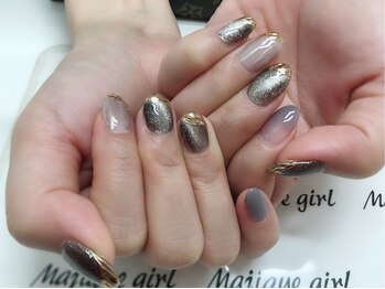 ネイルサロン マジックガール(Nail Salon MagiqueGirl)/【マグネットミラーニュアンス】