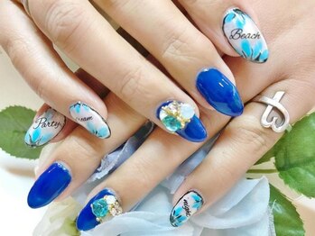 ブリエカドー(Briller Cadeau)/サマーフラワーネイル