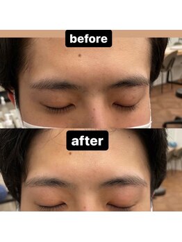 メンズビューティーカフェザパーム 大阪梅田(MEN'S BEAUTY CAFE×THE PERM)/パーマに合うメンズ眉毛Wax