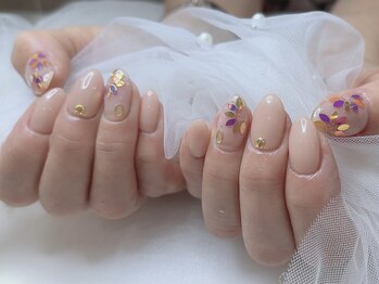 ネイル スパ ココプラス(Nail spa Cocoplus)/ホログラムフラワーの夏ネイル