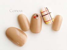 コノア(conoa)/ブラウンチェックネイル