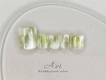 ネイルアンドアイラッシュ アヴィ(Nail and Eyelash A'vi)/フット定額デザイン ¥8100