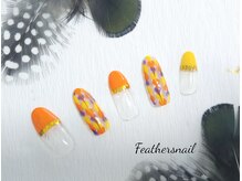 フェザーズ ネイル(feathers nail)/レトロハートネイル♪