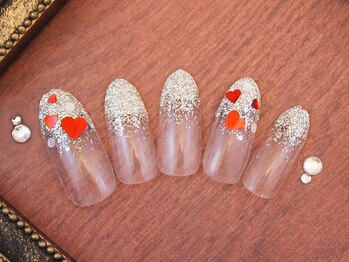 ネイルサロンフォーユー(for u)/キラキラハートホロ￥5980