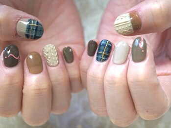 わたしのネイルとよもぎ蒸し/ニット