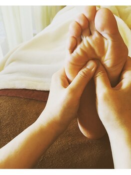 ディルマコーソサロン(di rumah KOSO salon)/酵素風呂の後の足ツボ