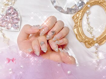 ワンホンネイル 新宿(Rumi Nail)/ラメグラデーション/キラキラ