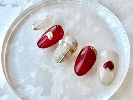 バレンタインネイル