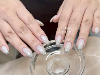 ルレーブ(LE REVE)/ガラスフレンチネイル