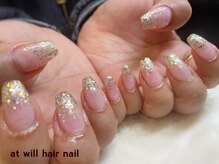 アット ウィル ヘアー ネイル(at will hair nail)/ラメグラデーション