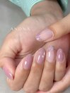 紫陽花風ネイル