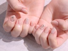 ラルネイル 大宮(Lull. nail)/＊ヌーディー＊ビジュー＊