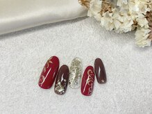 ウィズ 神戸(with)/ボルドーゴールドネイル