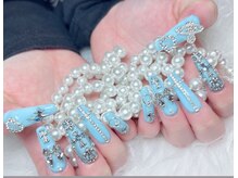 ジョリーナ ネイルズ 鶴見(Jolina Nails)/チップ長さ出し　ゴテゴテネイル