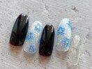 小花柄ネイル