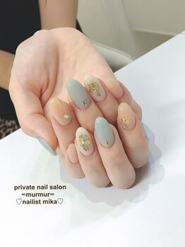プライベート ネイルサロン マーマ(murmur)/お上品夏ネイル