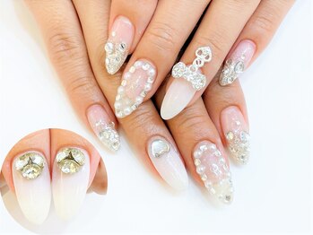 ネイルコレクション ピンク(Nail Collection Pink)/ジェル放題♪Ｖカット・ビジュー