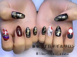 新宿痛ネイル 花札ネイル