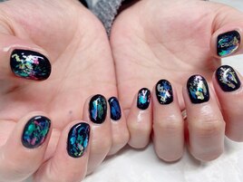 カラフルフィルムネイル