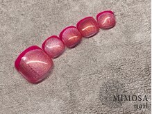 ミモザネイル(MIMOSA Nail)/ネオンマグネット×細フレ