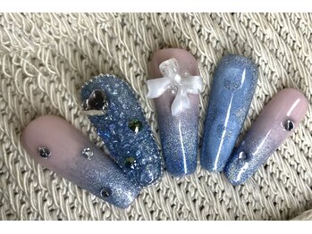 ヘブン ネイル 鶯谷(HEAVEN Nail)/ブルーグリッター