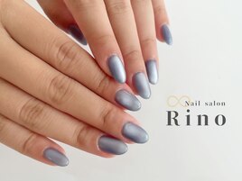 くすみ×ブルーマグネットネイル