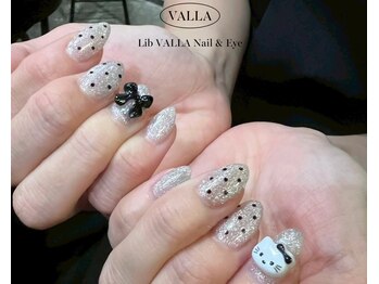 リブヴァラ(Lib Valla)/ドットネイル/モノトーンネイル