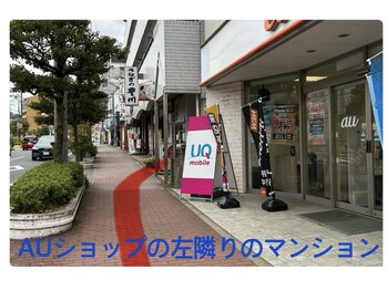 ヨサパーク エリー 富雄(YOSA PARK ellie)/auショップの左隣りのマンション