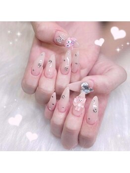 ストーン／ピンク色／春