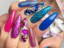 アン ジョーヌドラゴ/【ロングネイル】派手ネイル