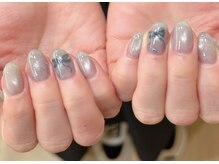 ネイルアンドアイラッシュスタジオ シュシュ(chouchou)/手描きリボン・マグフラッシュ