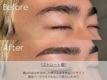 ミレボ 心斎橋(ME.REBO)/心斎橋男らしさUPストレート眉