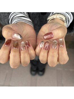 バレンタインネイル