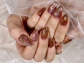 バレンタインネイルハートネイル