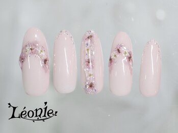 ぷっくり押し花デザイン