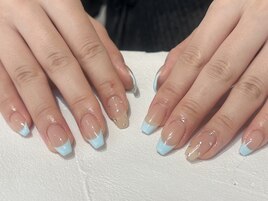 春ネイル☆フレンチ