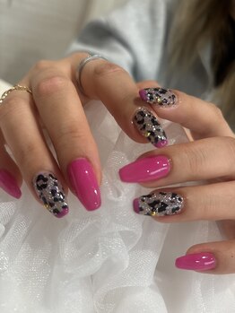 pink×leopard
