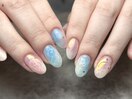 ピンク×ブルーニュアンス