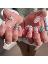 プリュネ(Prune)/ストーン/ホワイト/ブルー