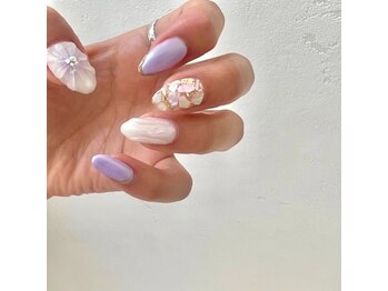 ぷっくりフラワーネイル