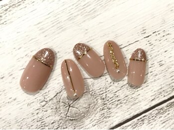 アース コアフュールボーテ 新潟中野山店 (EARTH Coiffure beaute')/ピンク×フレンチ　￥5000