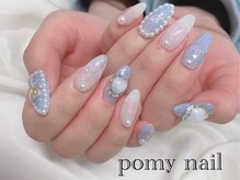 ポミーネイル 渋谷店(Pomy nail)/ブルーホワイトパールネイル