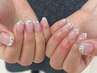 【HAND 】美フォルムガラスフレンチネイル¥9600