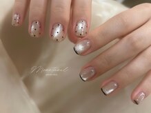 ネイルサロン モネ(Monet)/ドット＋スキニーフレンチ