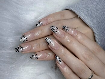 ネイルズバー 新宿店(Nails Bar)/シルバーレオパードフレンチ